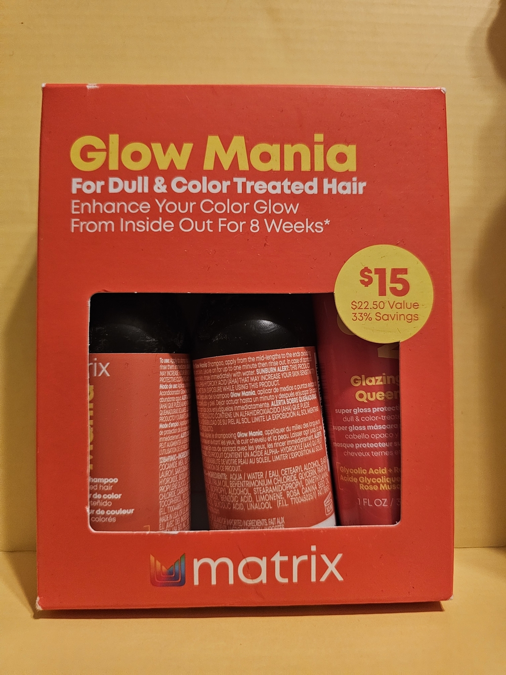Matix Glow Mania Hair Conditioner Set - Red & Yellow Accents